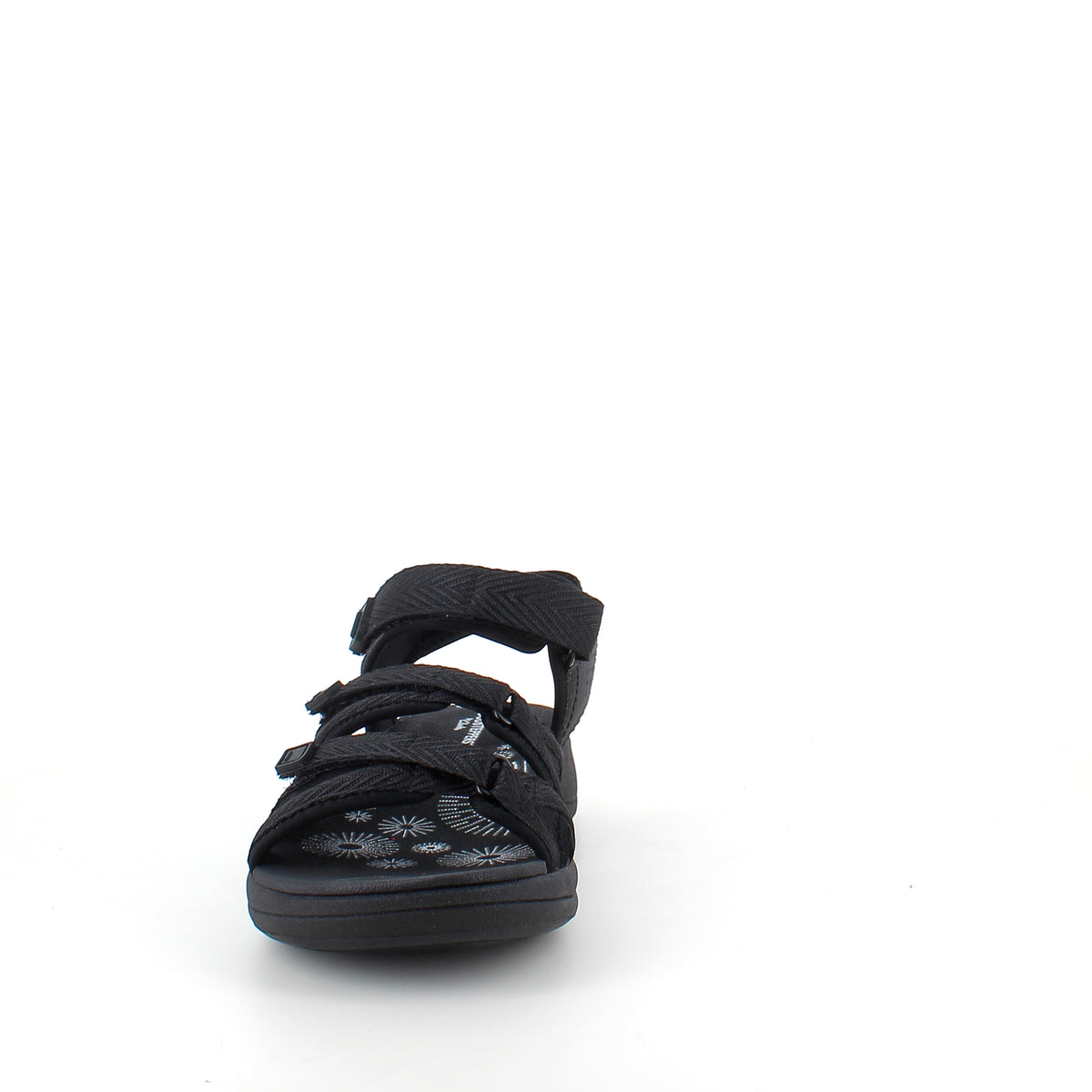 Clarks Cloudsteppers sandal i sort – let og stødabsorberende komfort