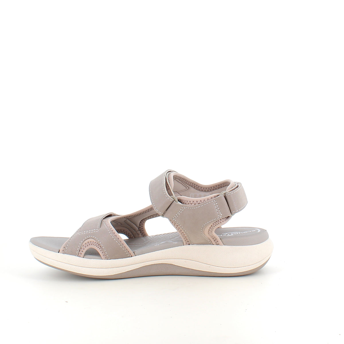 Clarks Cloudsteppers sandal i grå – støttende komfort til hverdag