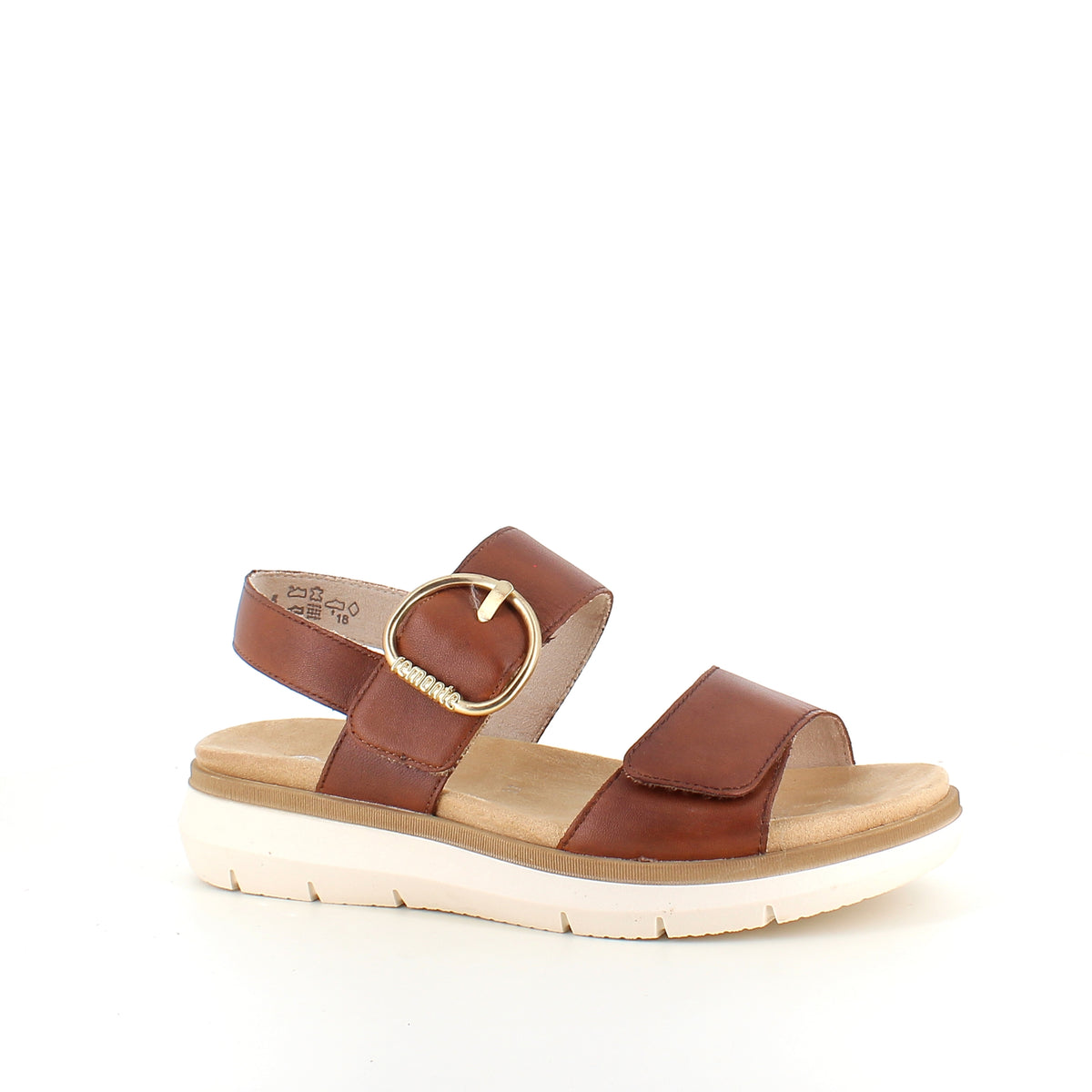 Remonte sandal i brun til dame – elegant komfort med Soft-sål