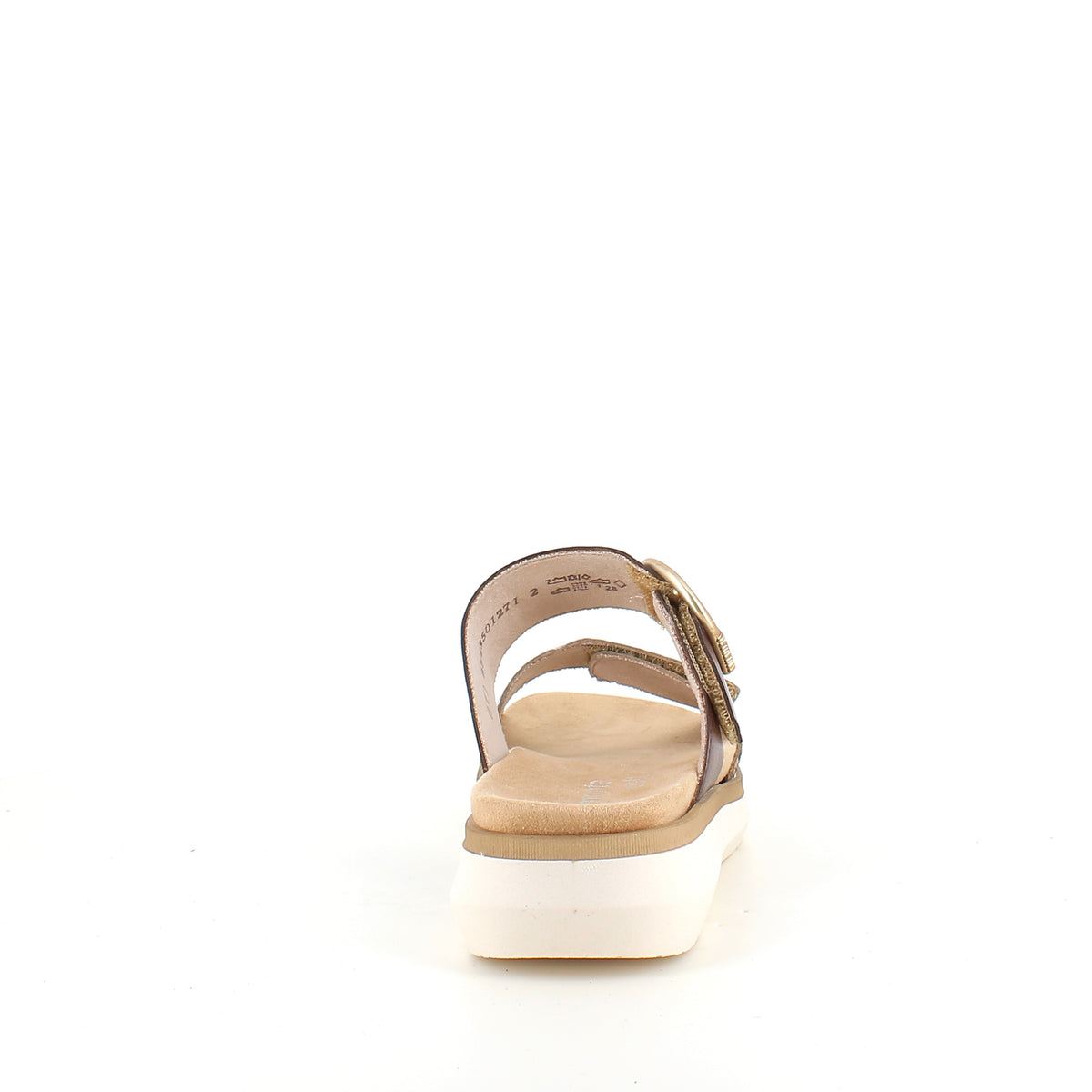 Slip on sandal i brun med slangeskindsprint – let komfort & udtagelig indersål