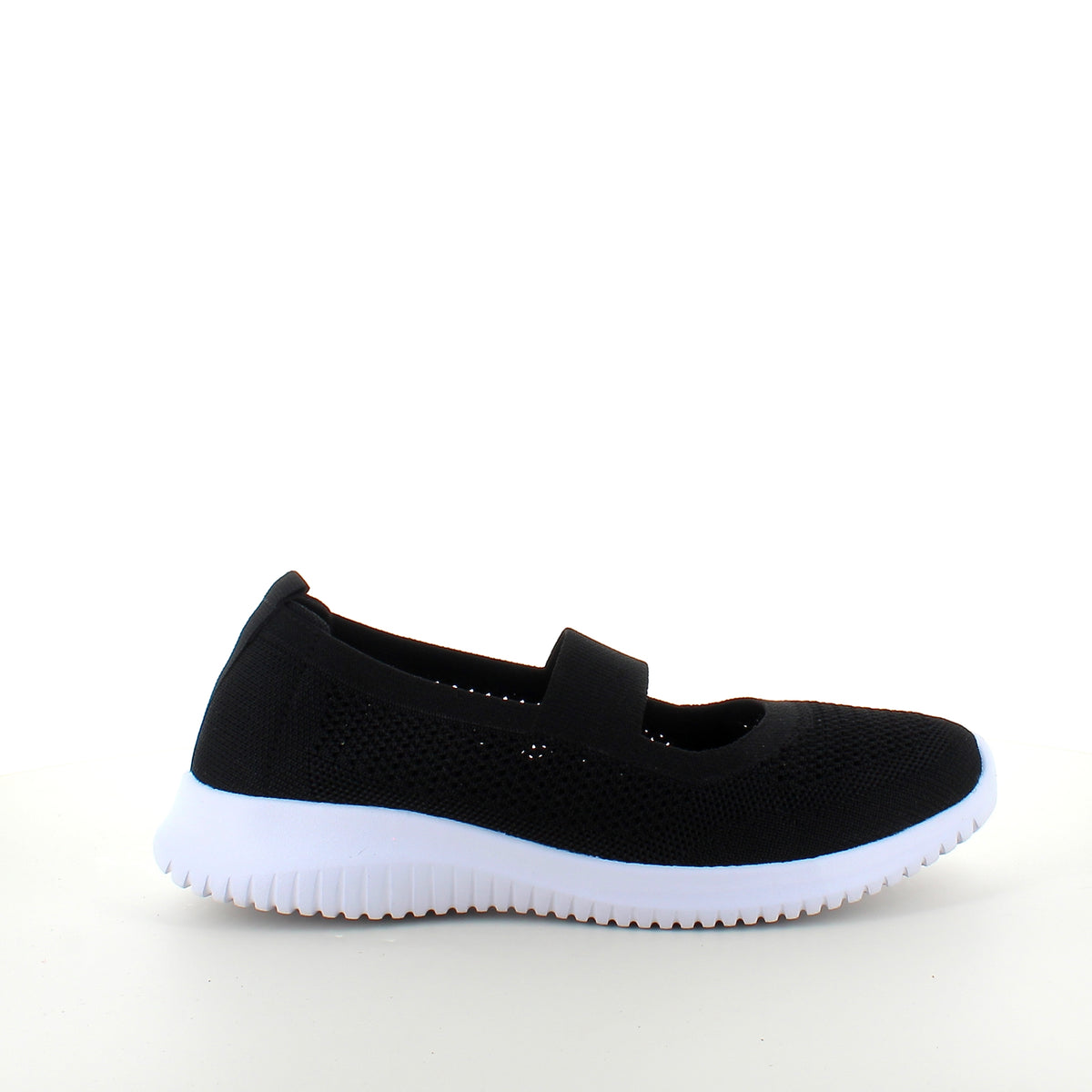 Sort slip-on ballerina fra Endurance med stødabsorbering