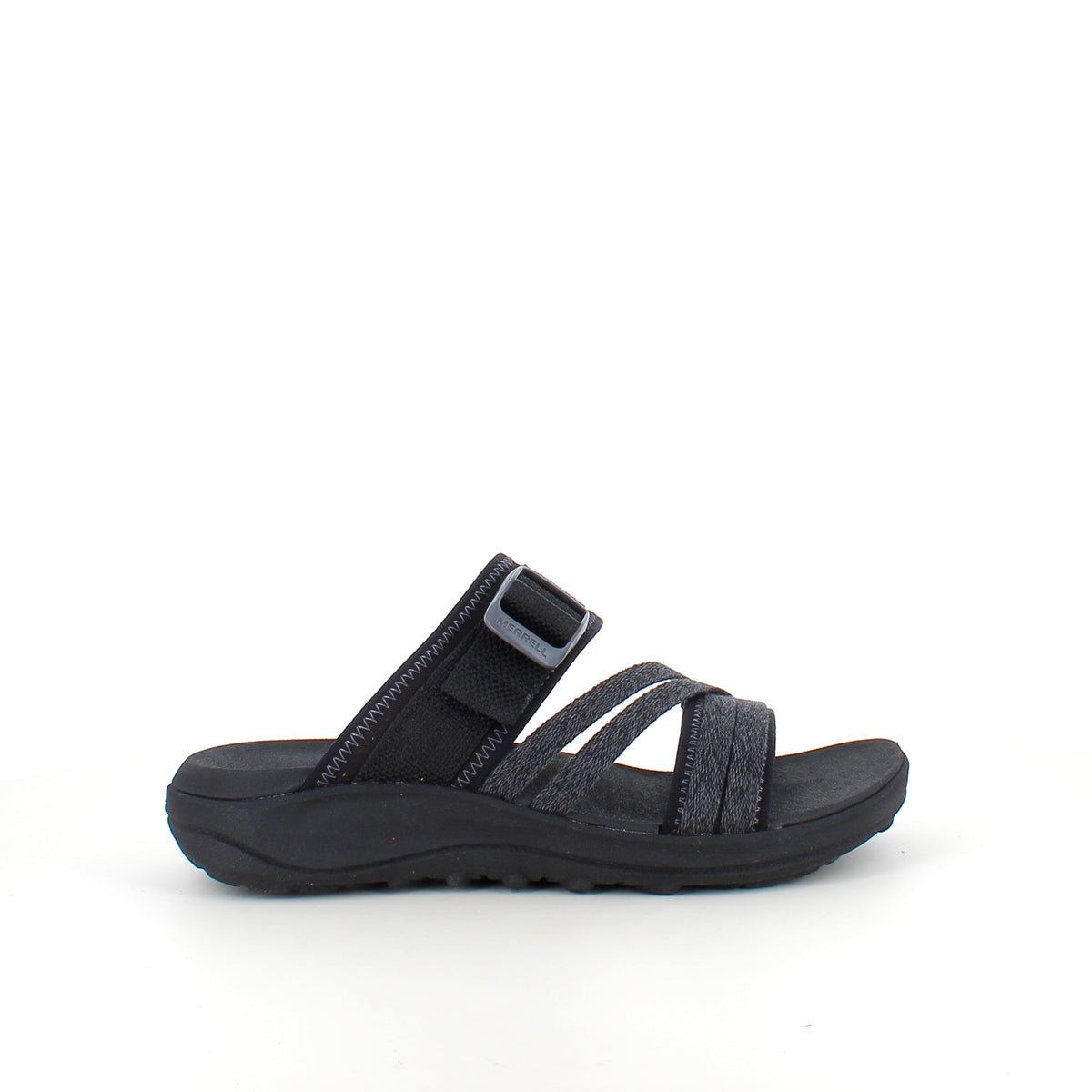 Sort Merrell sandal – let og stødabsorberende til hverdag og arbejde