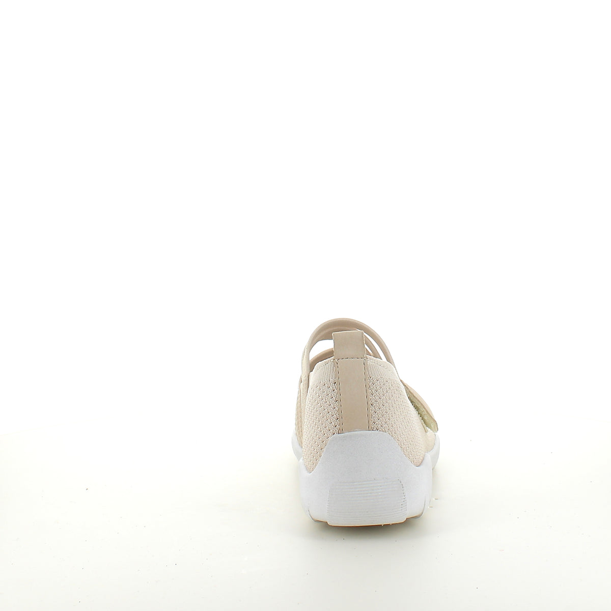 Beige Remonte ballerina med velcrorem