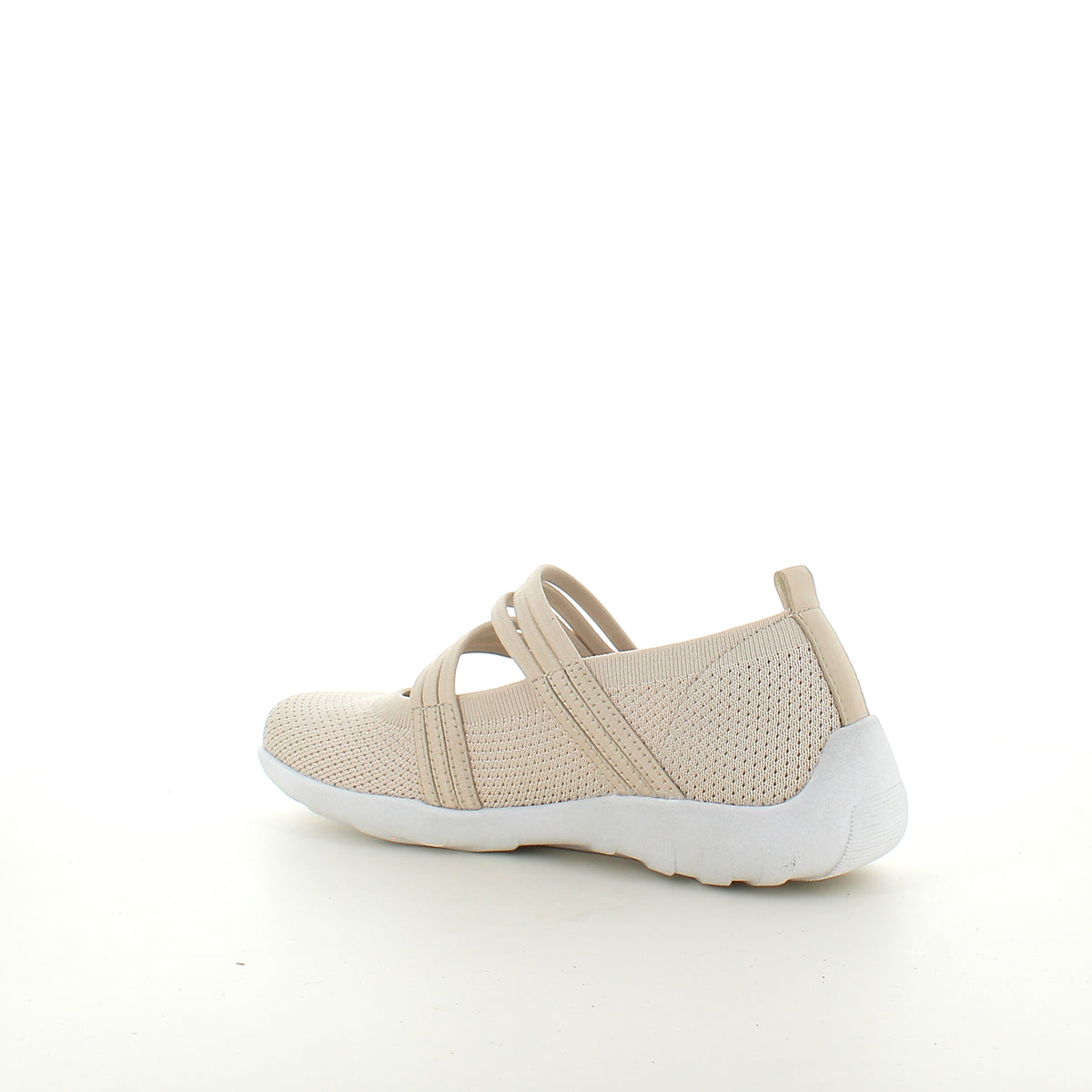 Beige Remonte ballerina med velcrorem