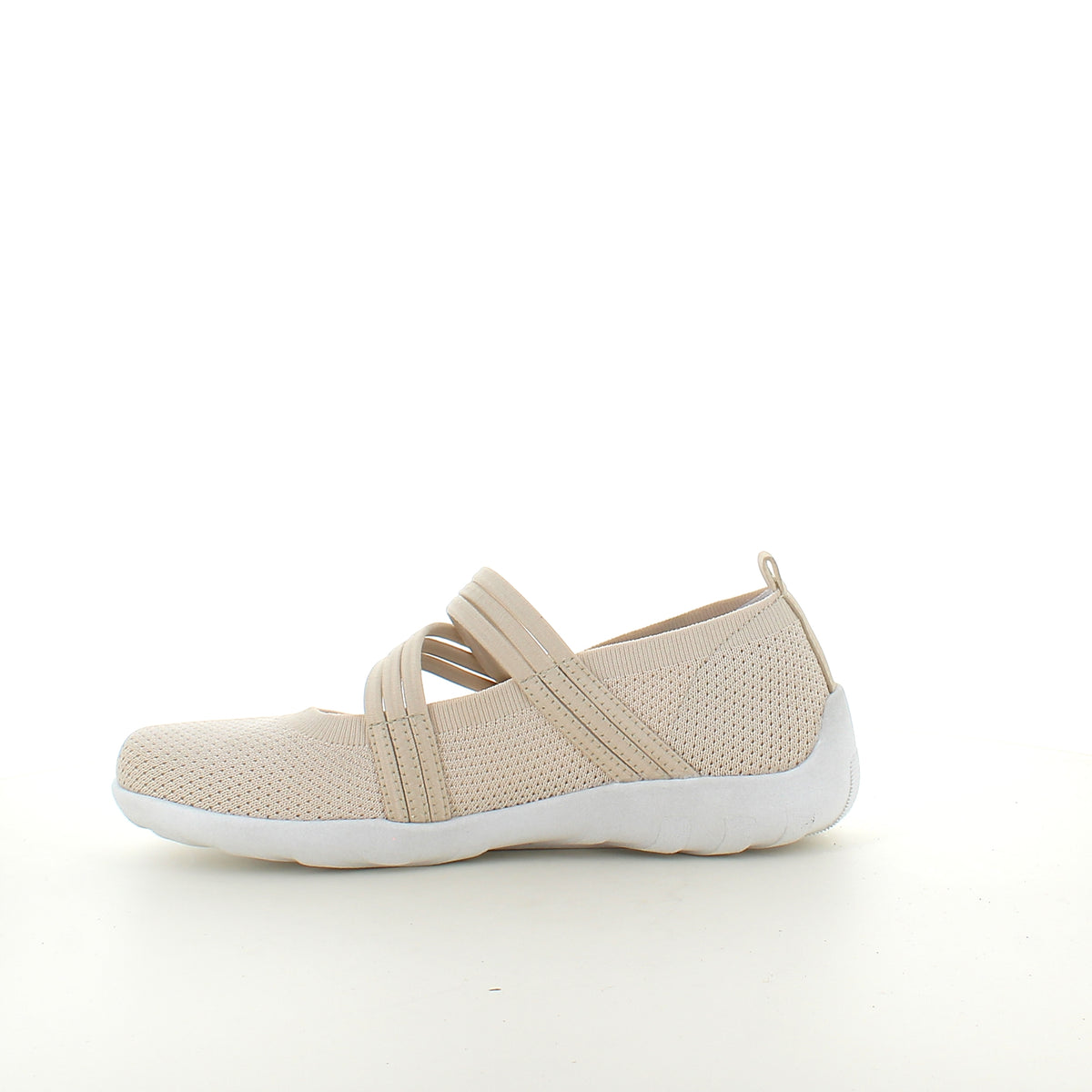 Beige Remonte ballerina med velcrorem