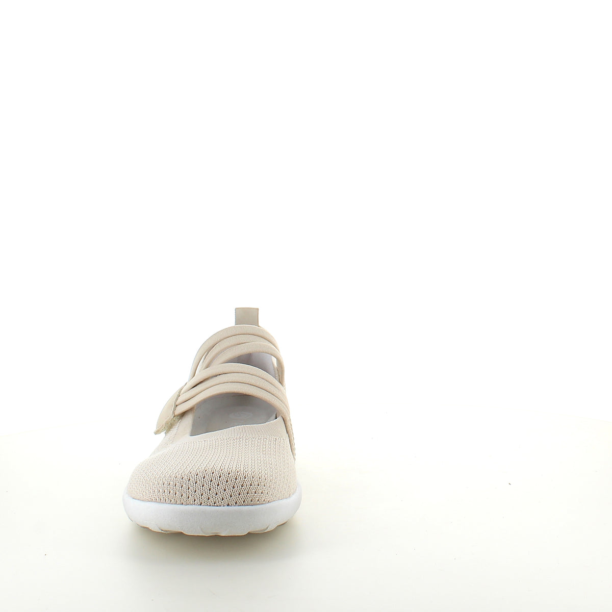 Beige Remonte ballerina med velcrorem