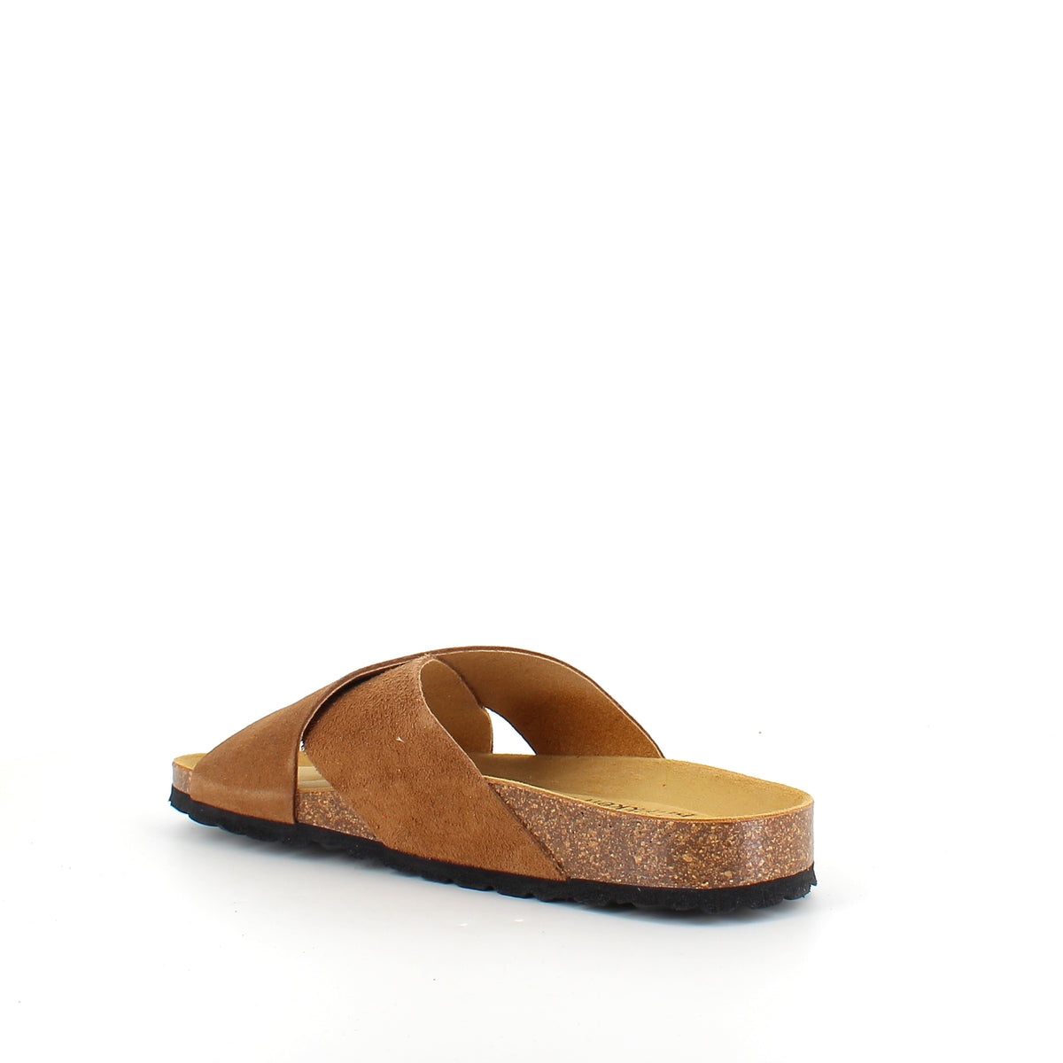 Serraje Roble – brun slip on sandal med krydsremme & komfort