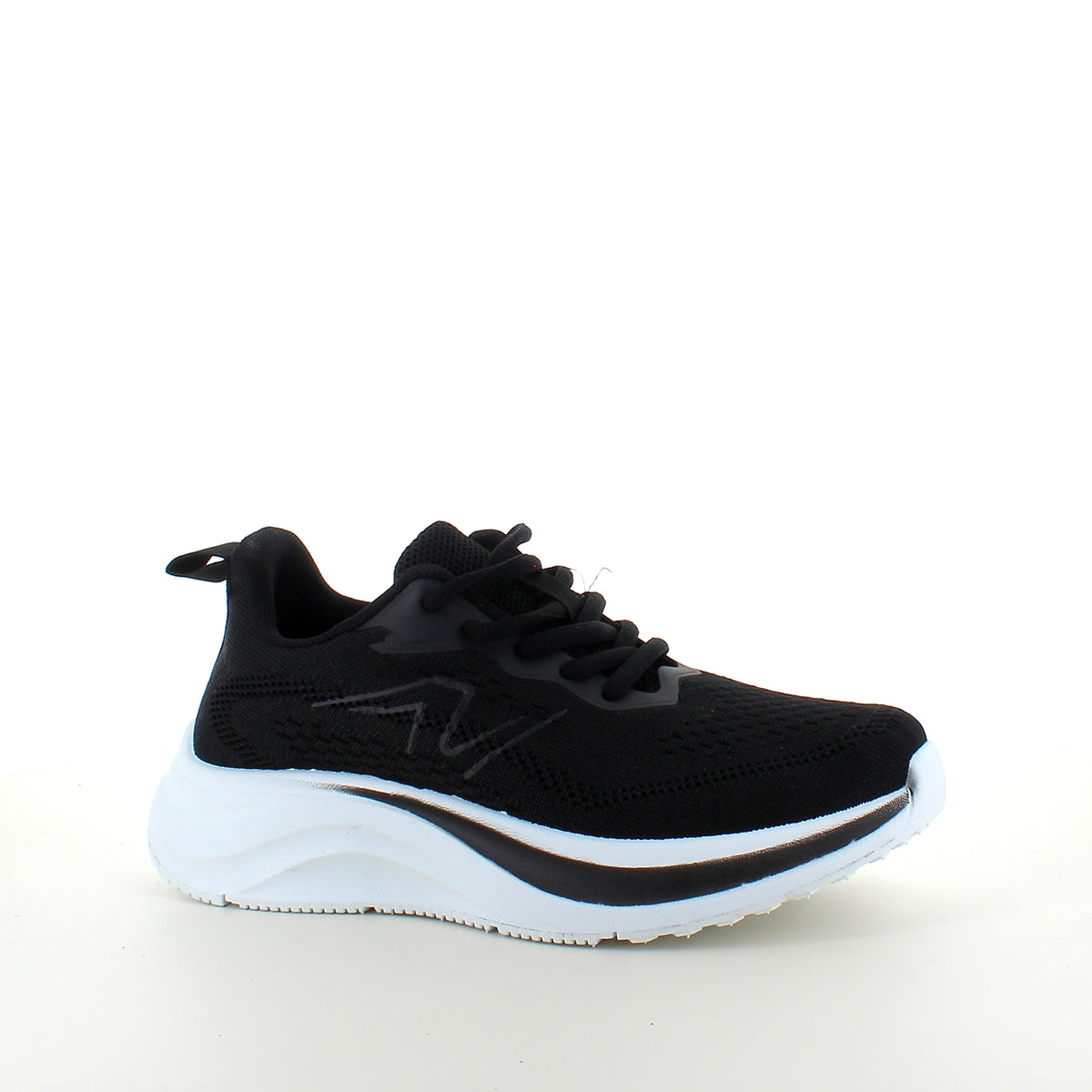 Sort letvægts sneaker med stødabsorbering & åndbart mesh