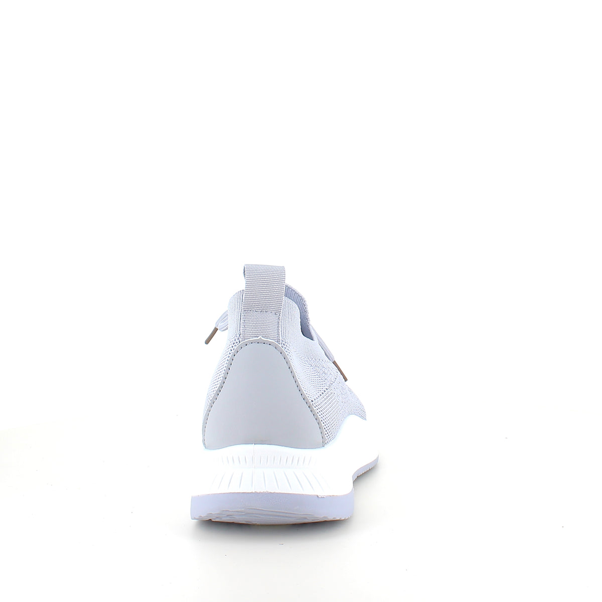 Grå slip-on letvægts sneaker i åndbart strik