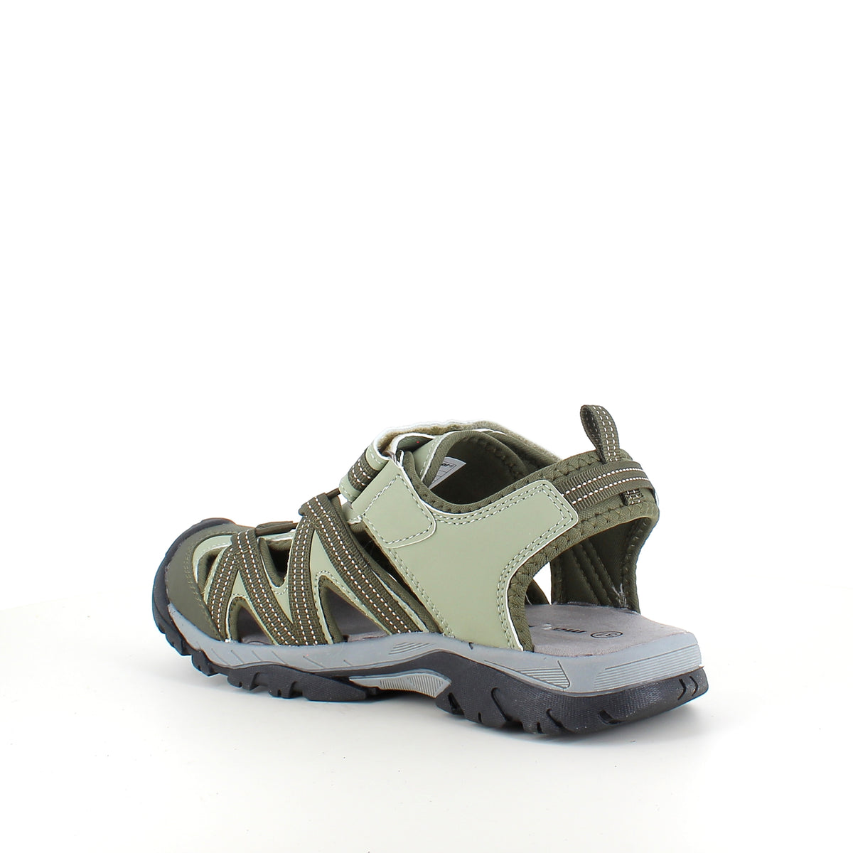 Robust vandresandal i khaki med god støtte