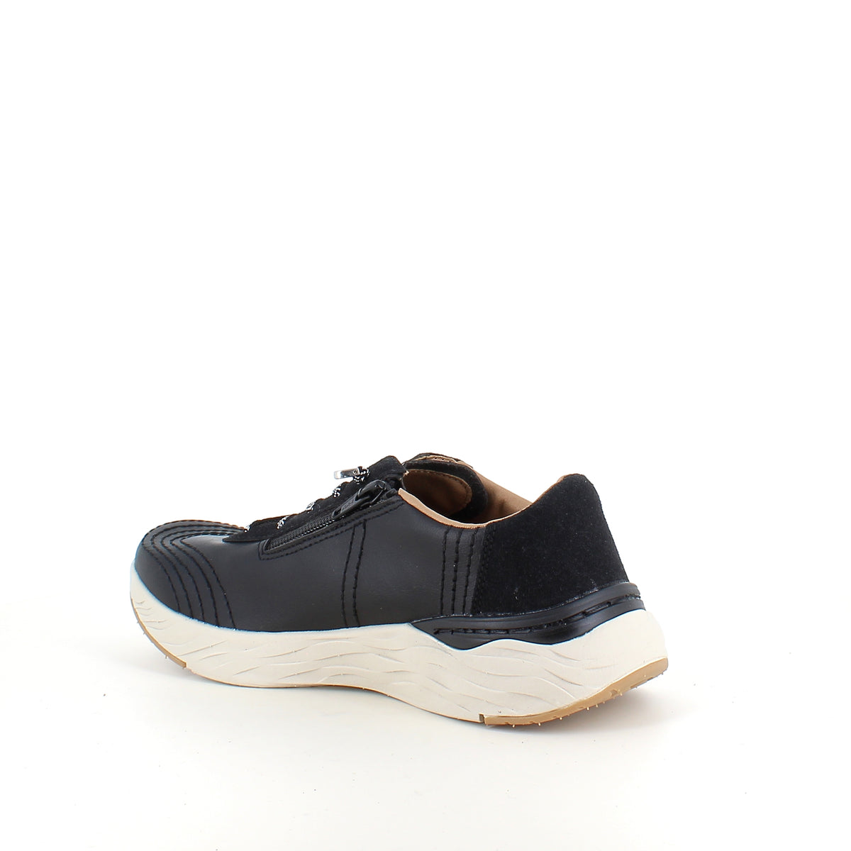 Sort Whistler sneaker med stødabsorbering og praktisk lynlås