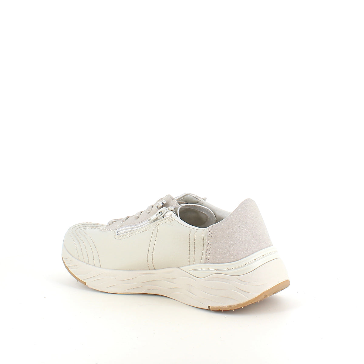 Beige Whistler sneaker med stødabsorbering og praktisk lynlås