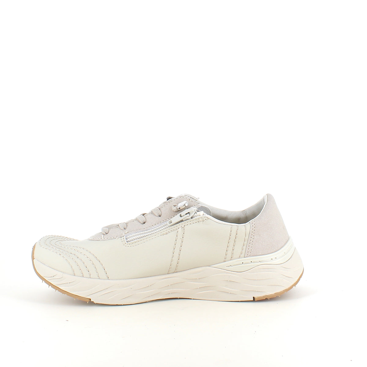 Beige Whistler sneaker med stødabsorbering og praktisk lynlås