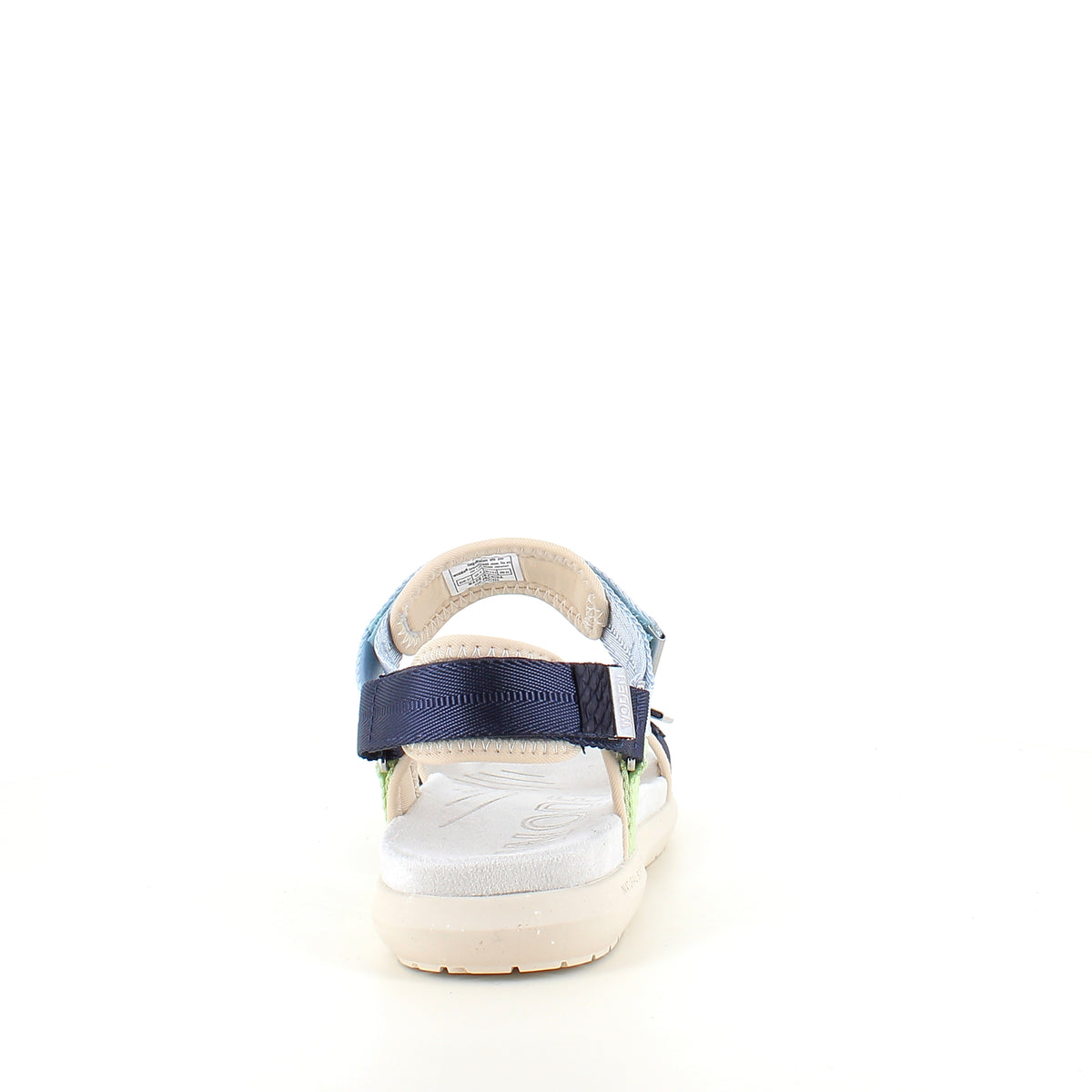 Woden sandal Moonstone Multi i blå, grønne & beige nuancer
