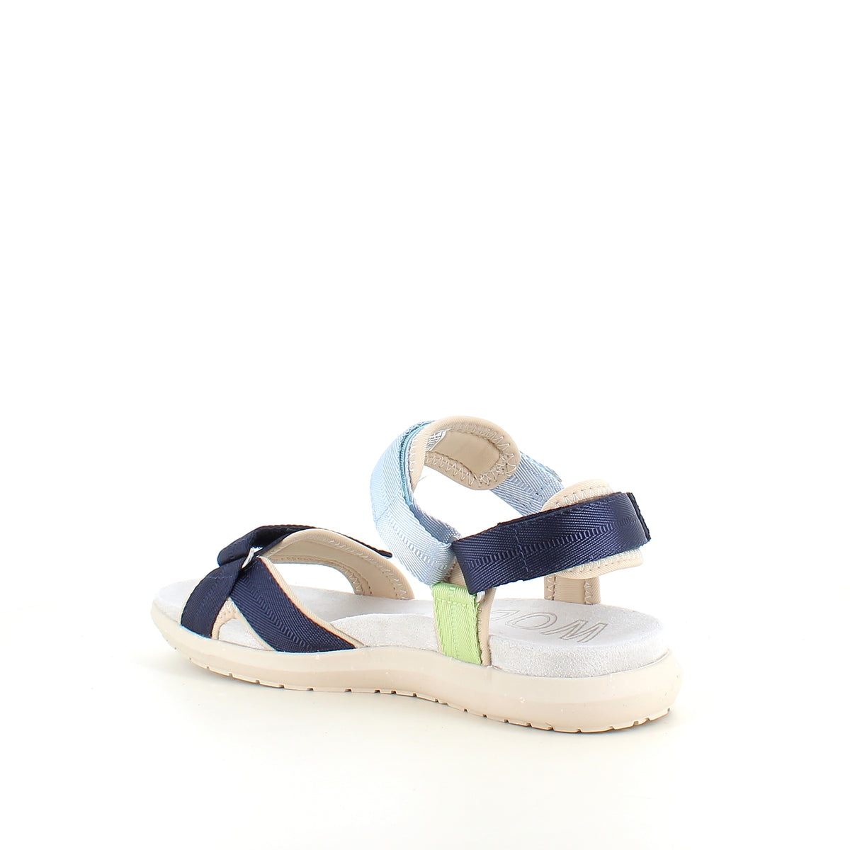 Woden sandal Moonstone Multi i blå, grønne & beige nuancer