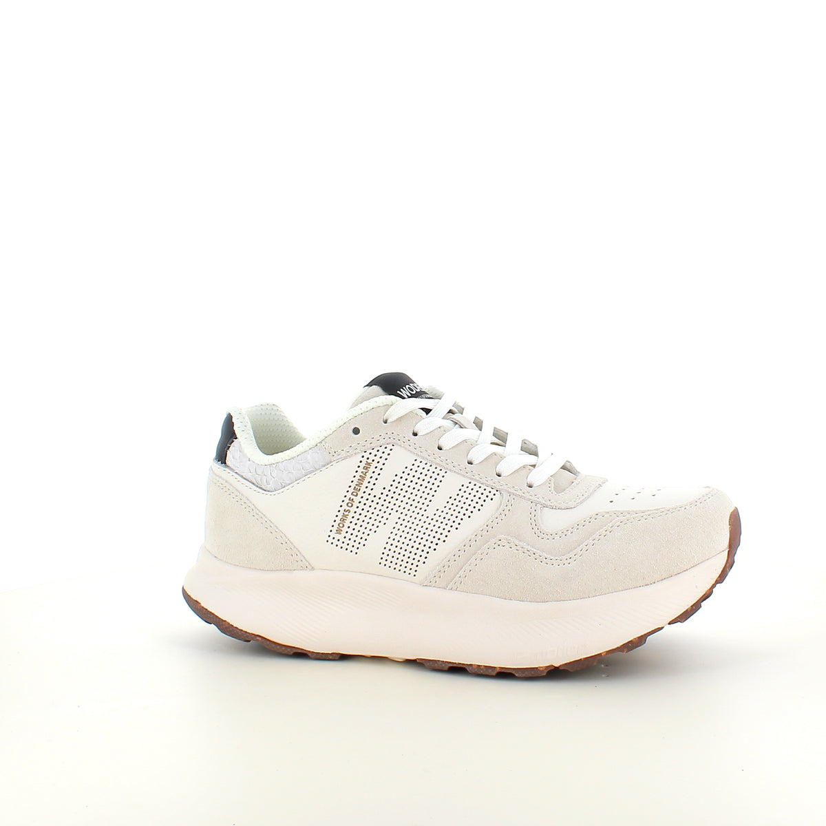 Mathilde Runner Leather – Blanc de Blanc fra WODEN