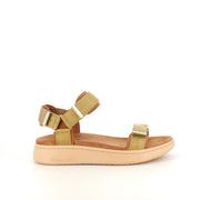 Woden sandal i khaki med gylden nuance
