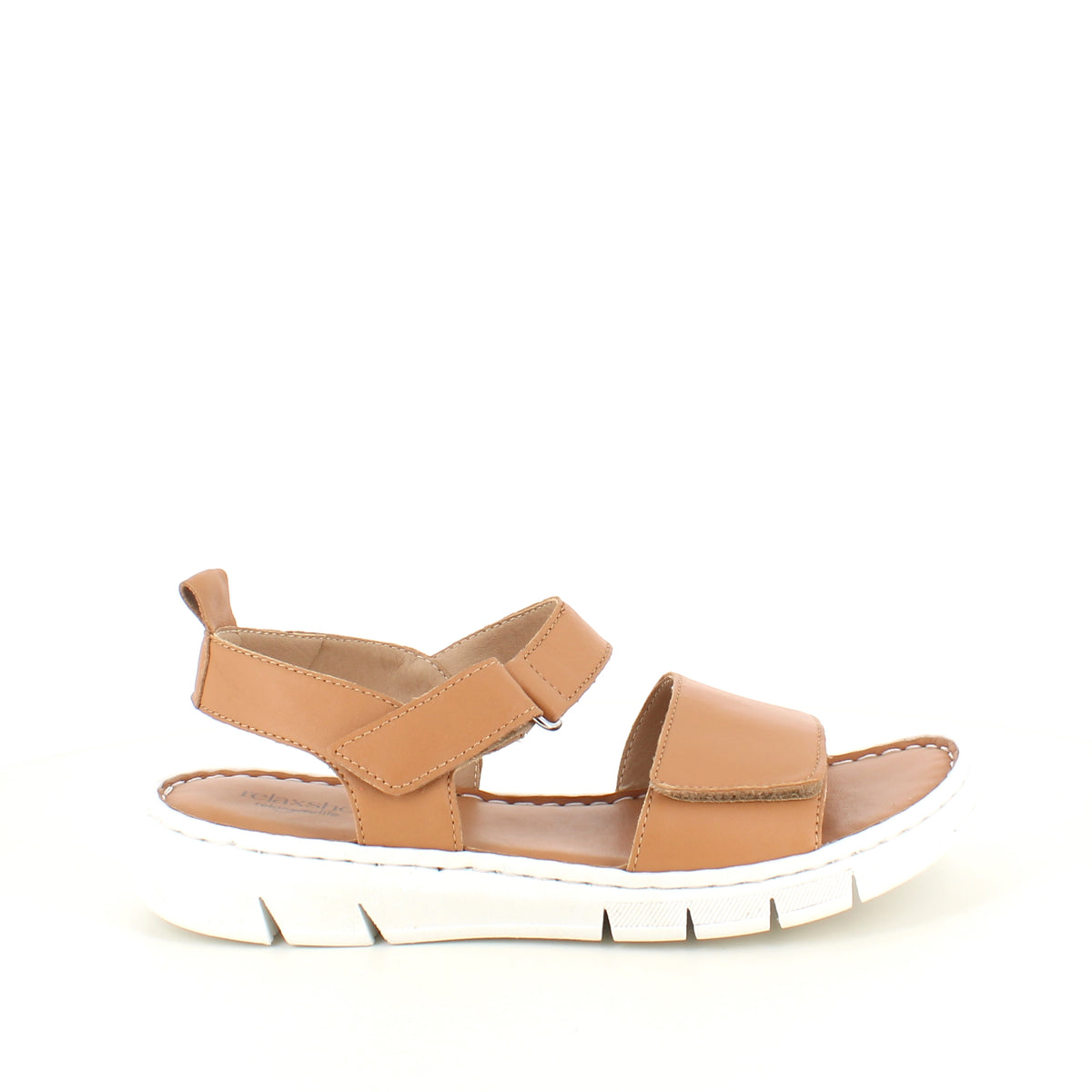 Blød og fleksibel skindsandal i brun fra Relaxshoe