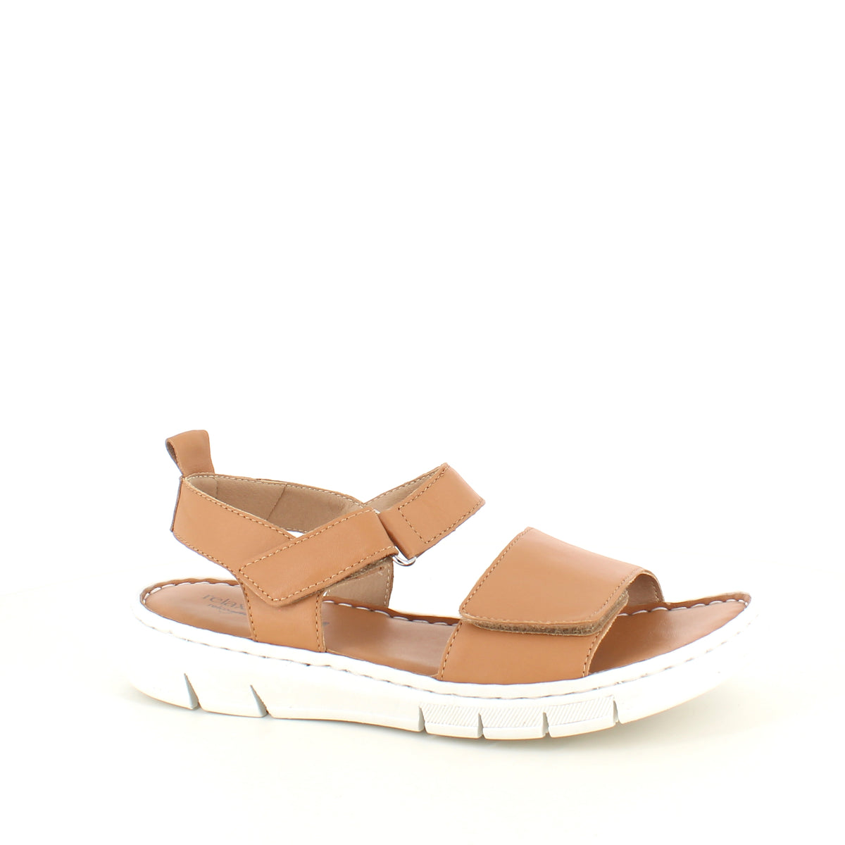 Lækker blød og fleksibel skindsandal i brun fra Relaxshoe