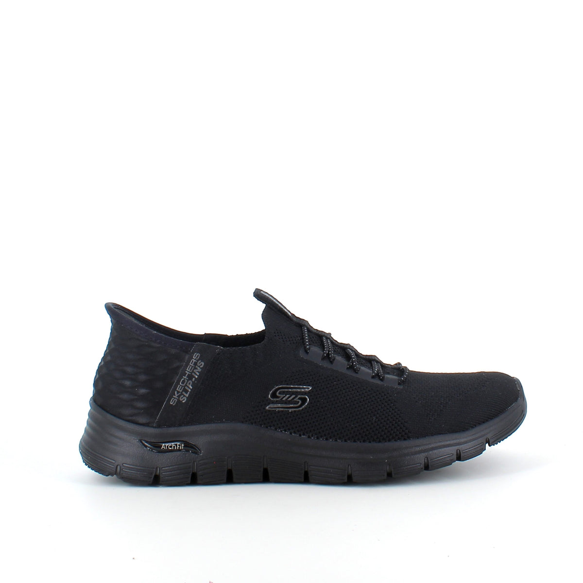 Sort Skechers slip-ins med svangstøtte