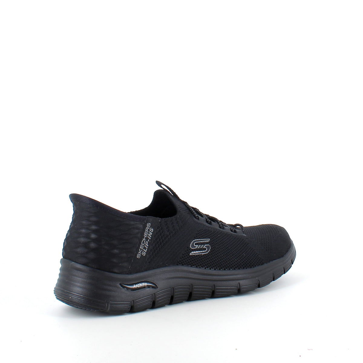 Sort Skechers slip-ins med svangstøtte