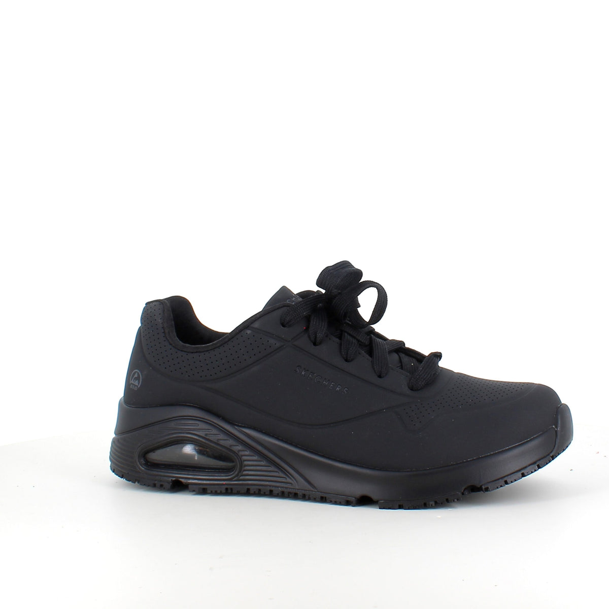 Sort skridsikker arbejdssko fra Skechers med ESD