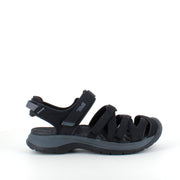 Sort Teva Tirra lukket sandal med tåbeskyttelse og svangstøtte