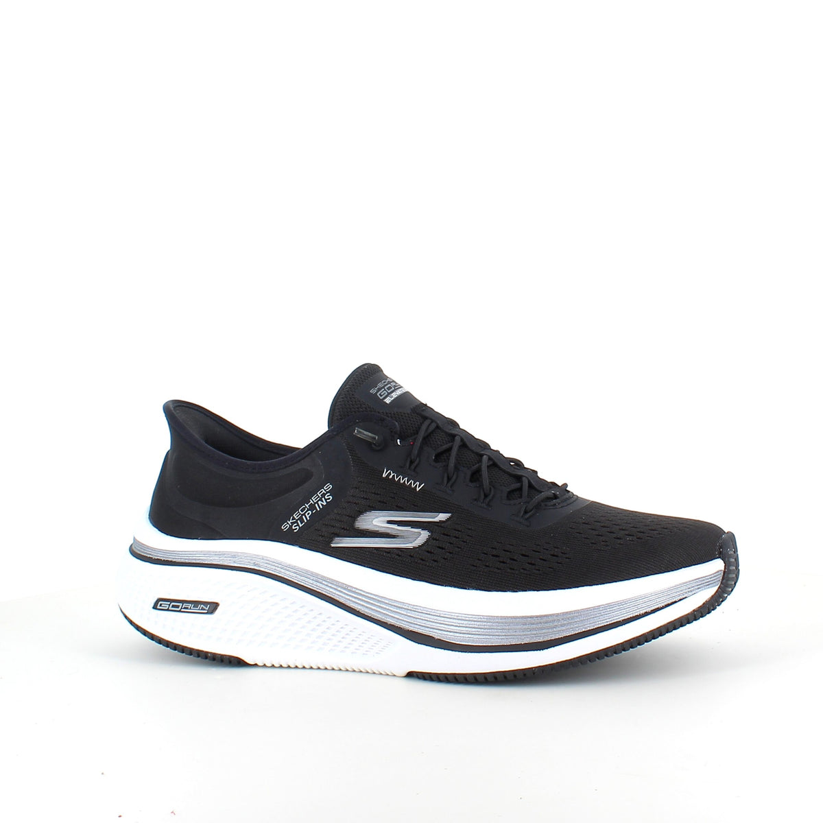 Sort Skechers Slip-ins sko med elastiksnøre