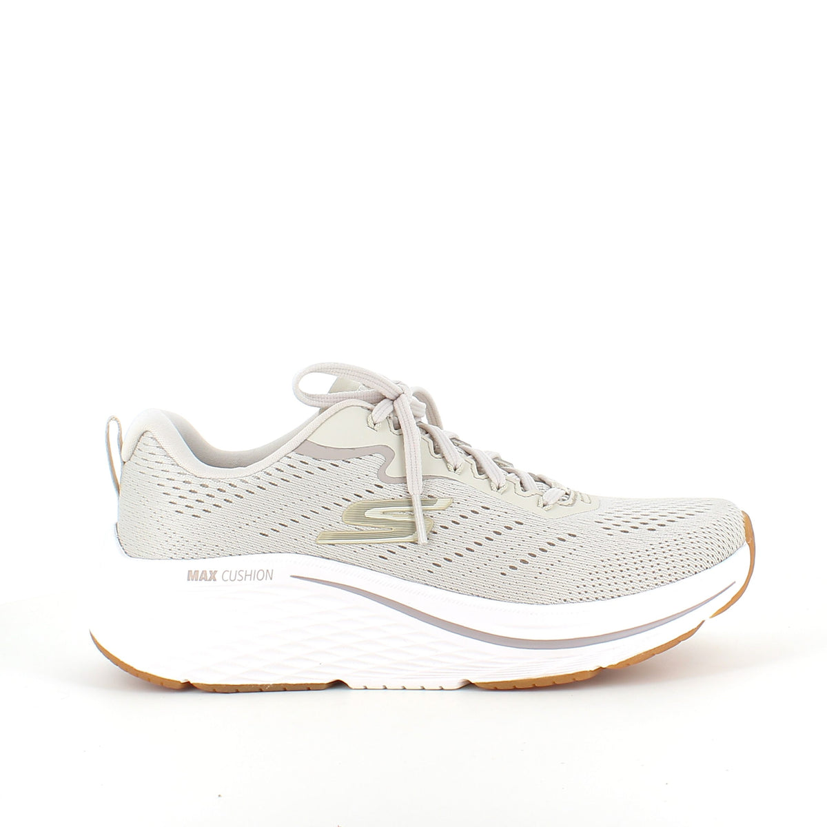 Beige Skechers Max Cushion sko – optimal støtte