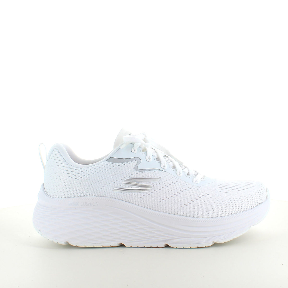 Hvid Skechers Max Cushion sko – optimal støtte og komfort