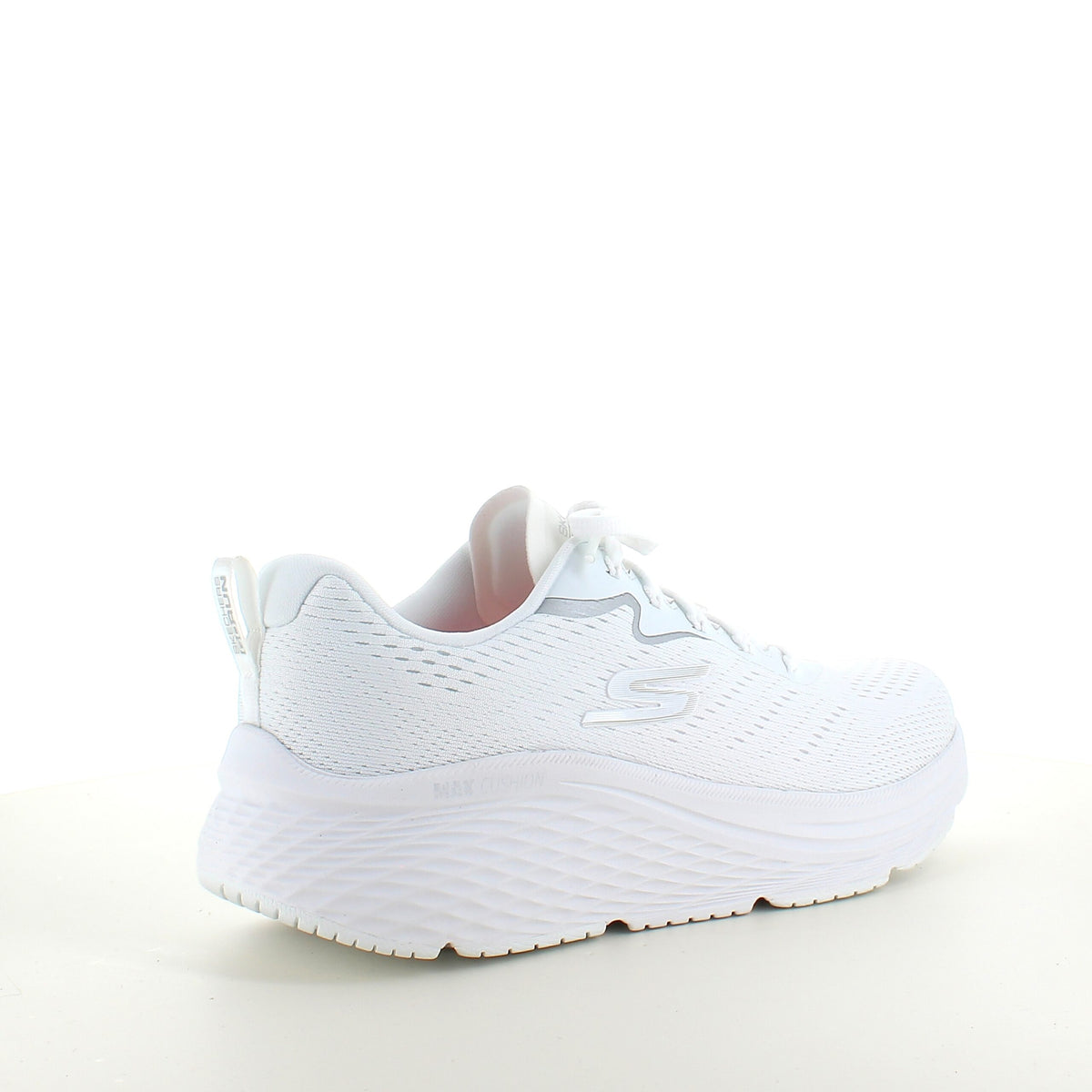 Hvid Skechers Max Cushion sko – optimal støtte og komfort