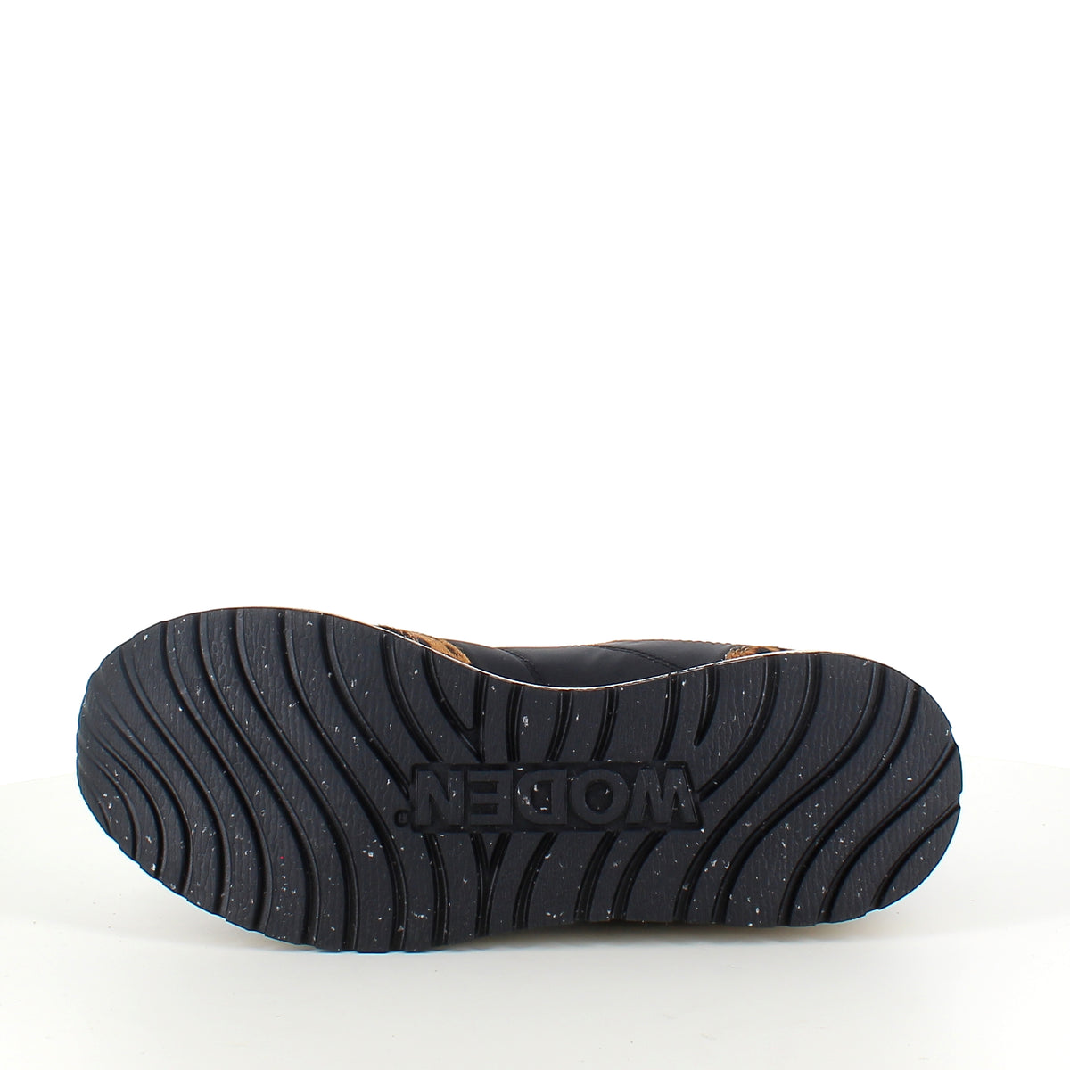 Smarte Woden sneakers i sort mix med leopardmønster