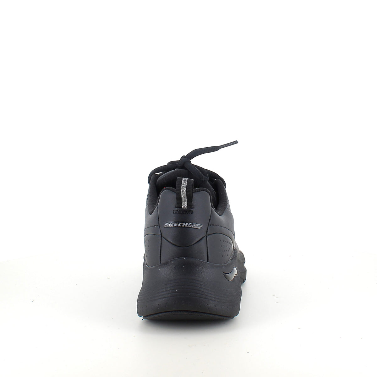 Sort Skechers med glat skind overflade