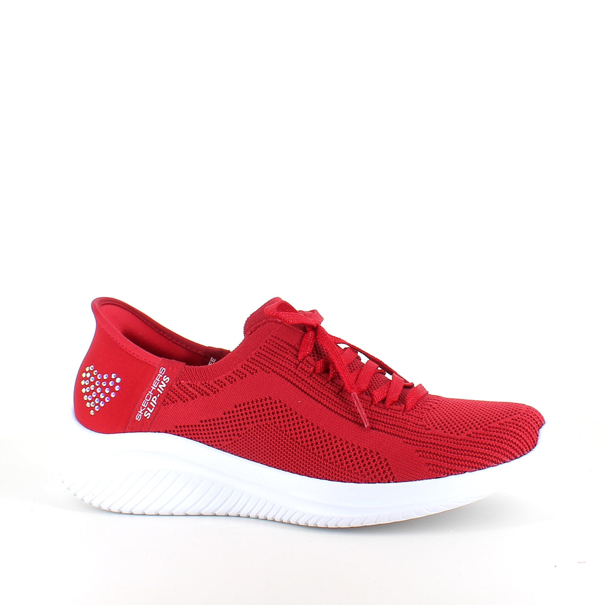 Rød Skechers Slip-ins sneaker med glimmerdetaljer