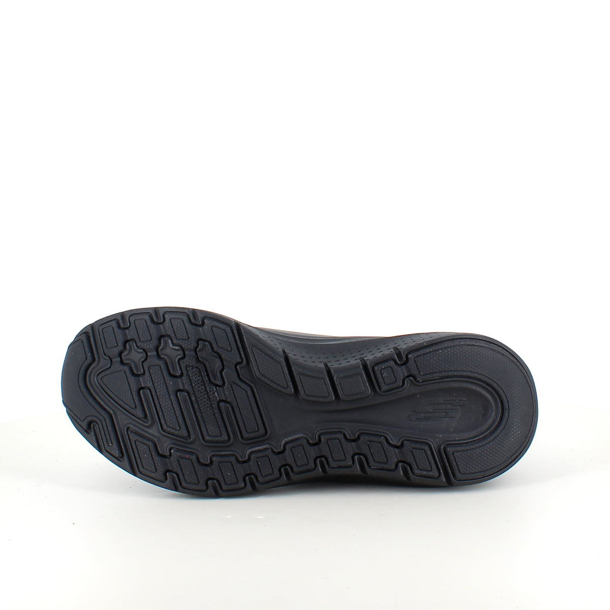Sort Skechers med glat skind overflade
