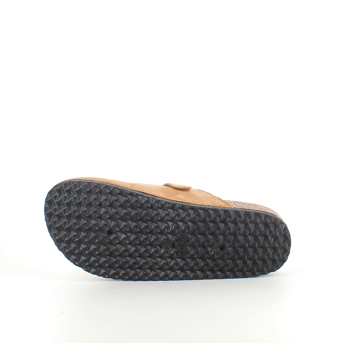 Lys brun slip on sandal i tekstil – let & naturlig model