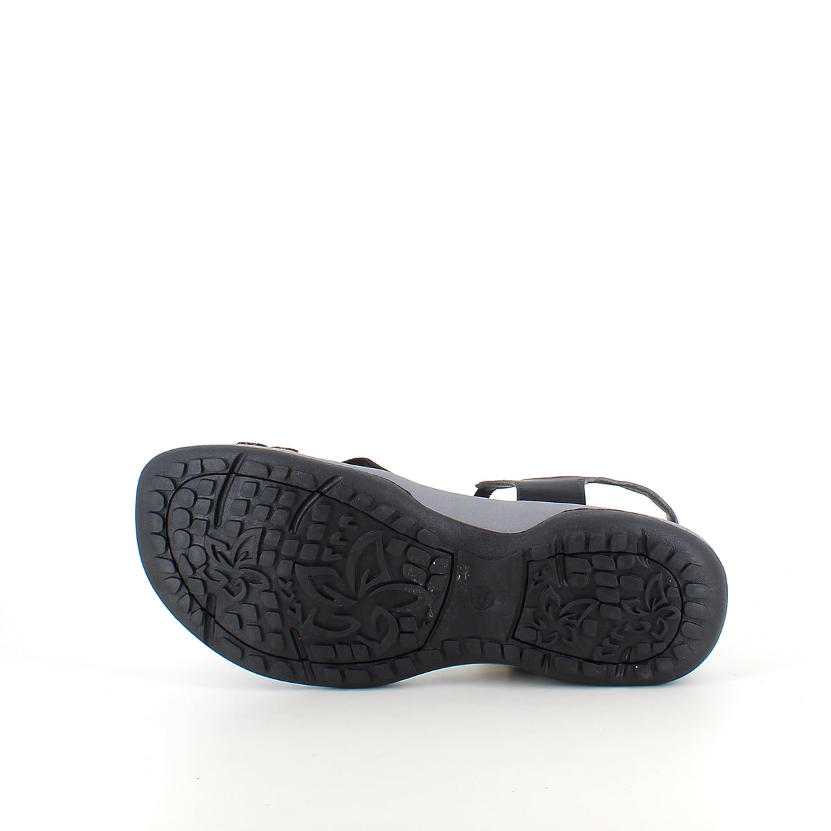 Sort sandal med elastikremme & velcro – klassisk & anvendelig