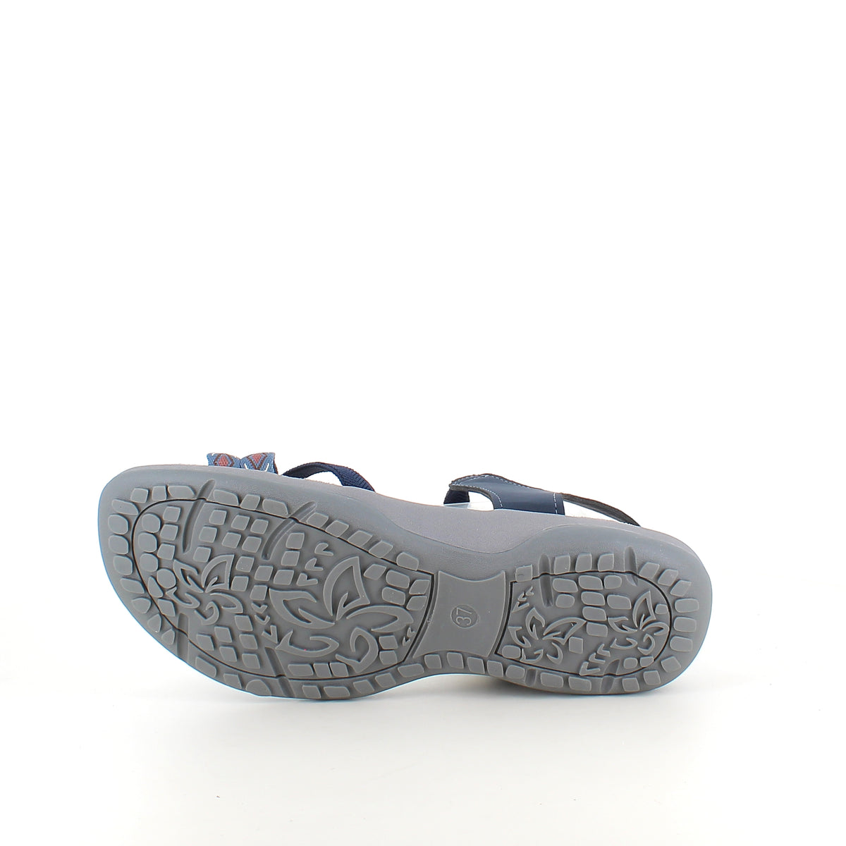 Navy sandal med elastikremme & velcro – rolig & maritim stil