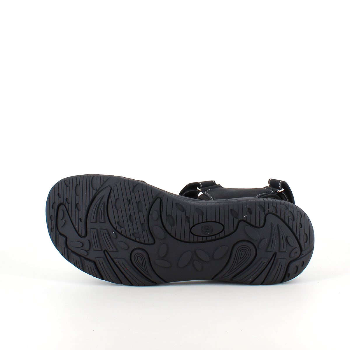 Herresandal med 3 velcroremme – sort sandal med god bredde