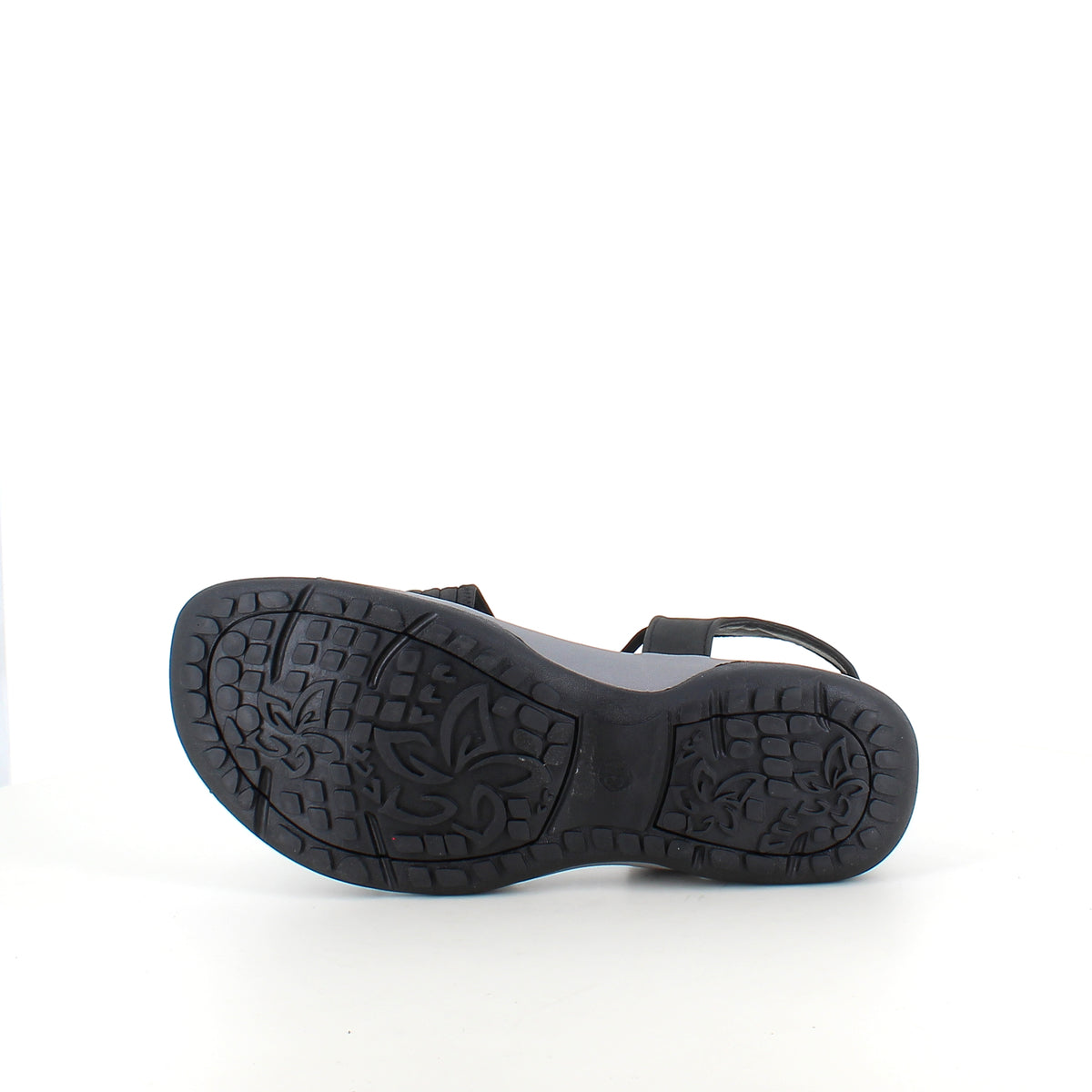Sort sandal med elastikremme – klassisk model med blød skumsål