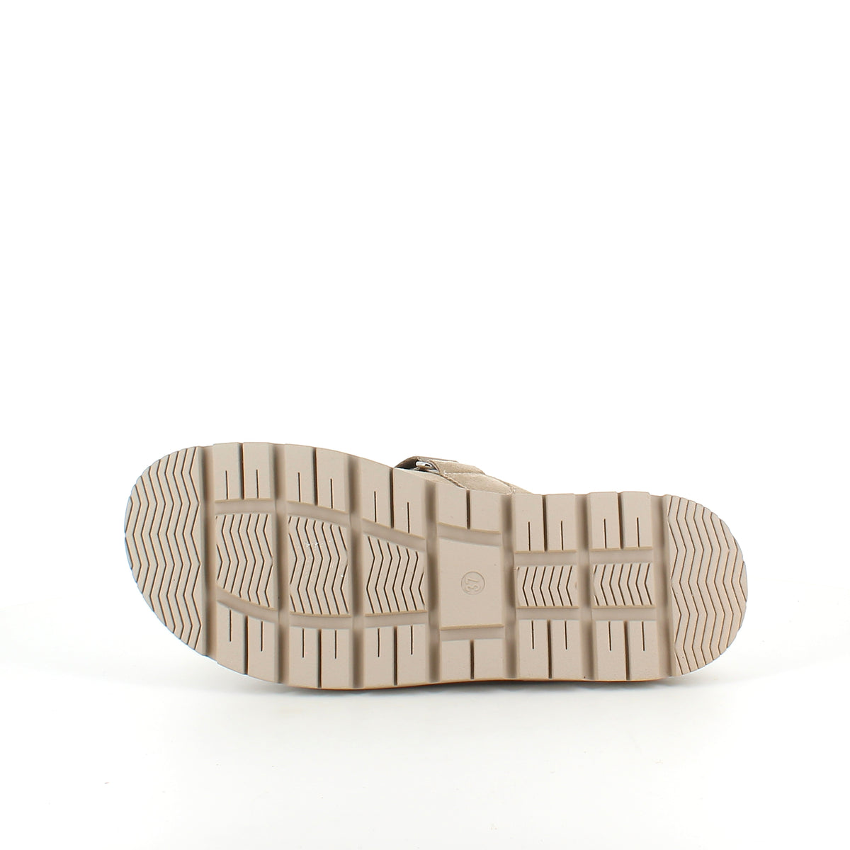 Beige sandal med justerbar rem & blød komfort
