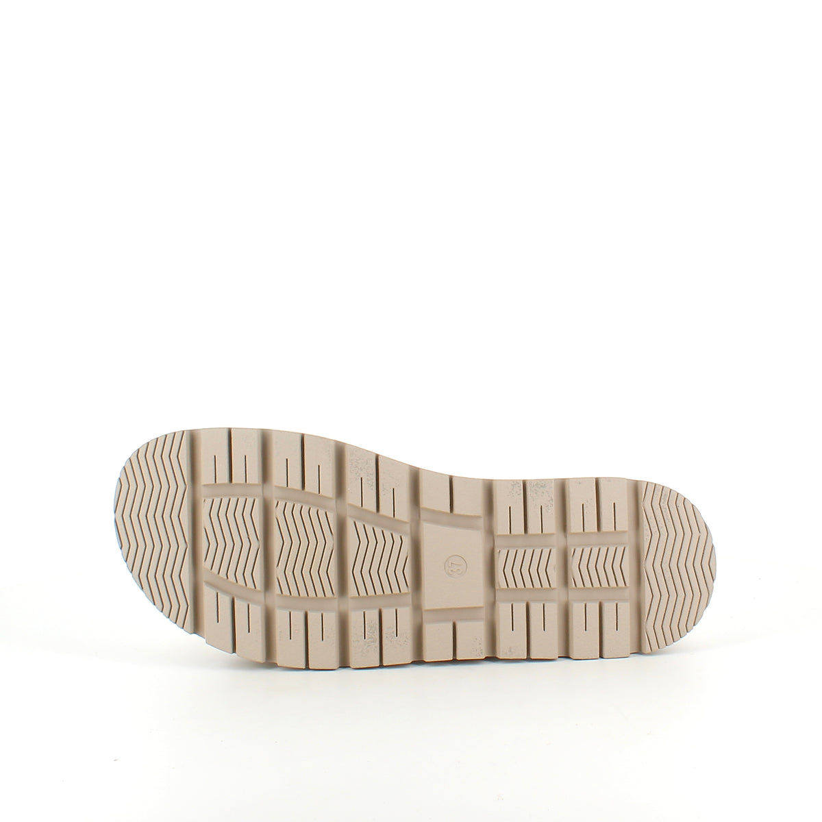 Beige komfortabel sandal med justerbare remme & stabil sål