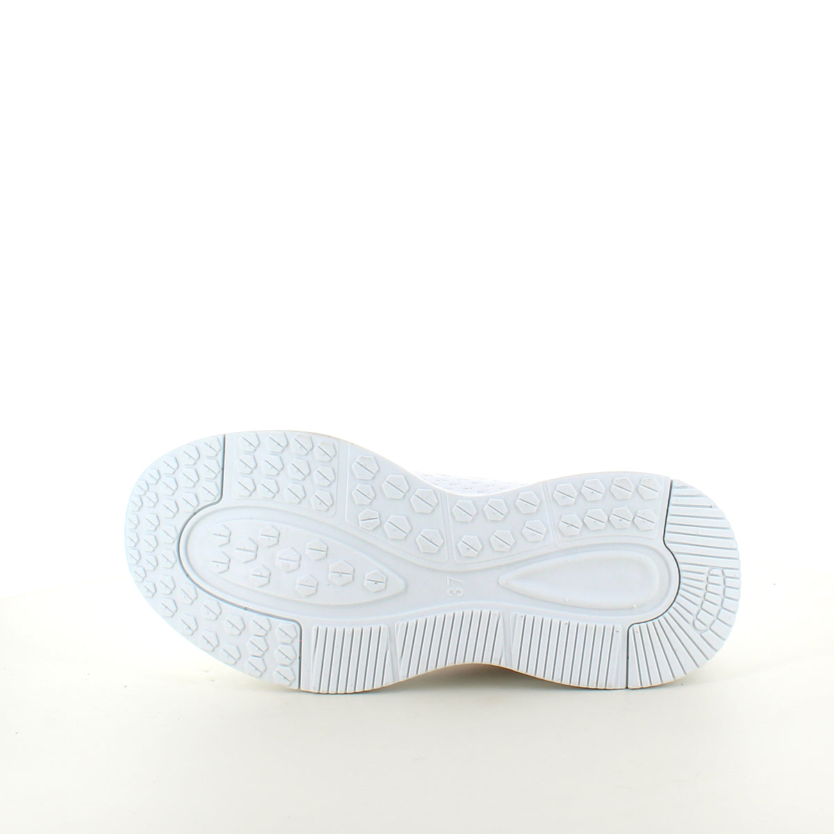 Hvid letvægts sneaker med stødabsorbering & åndbart mesh