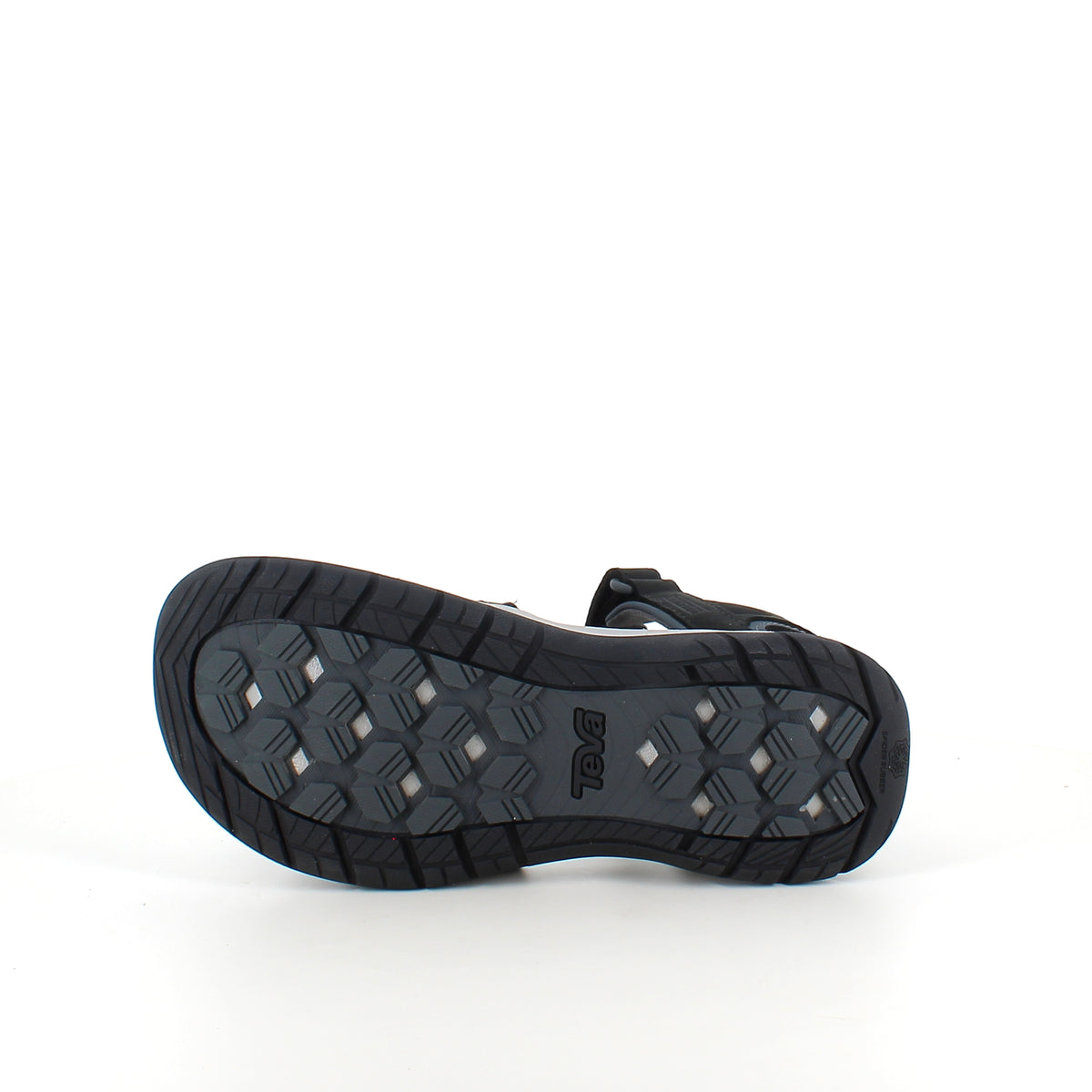 Sort Teva lædersandal med svangstøtte og stødabsorbering