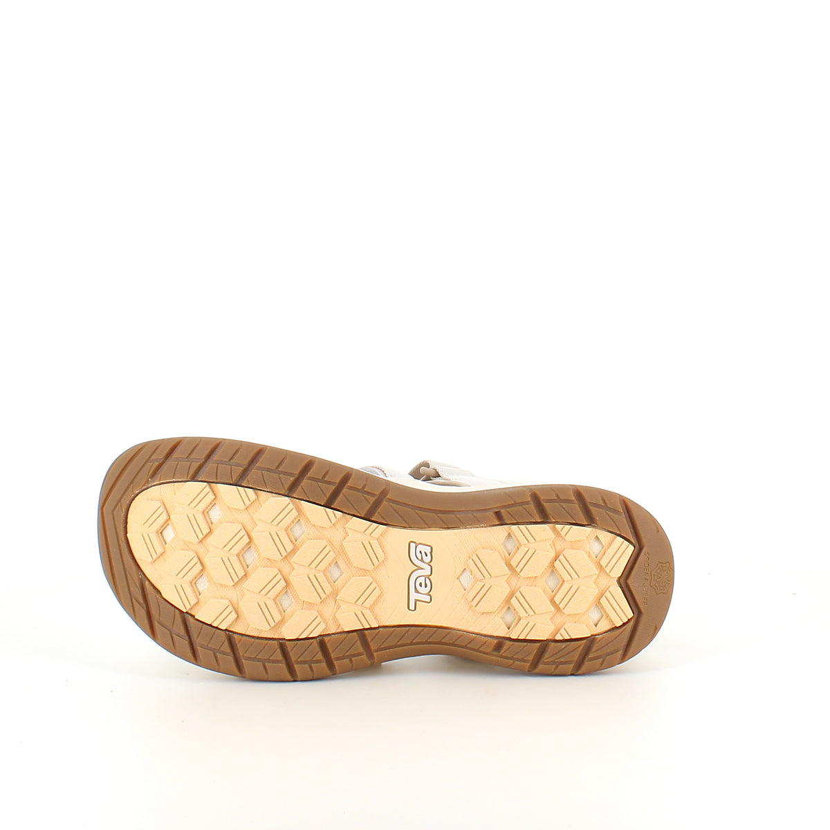 Beige Teva Tirra lukket sandal med tåbeskyttelse og stødabsorbering