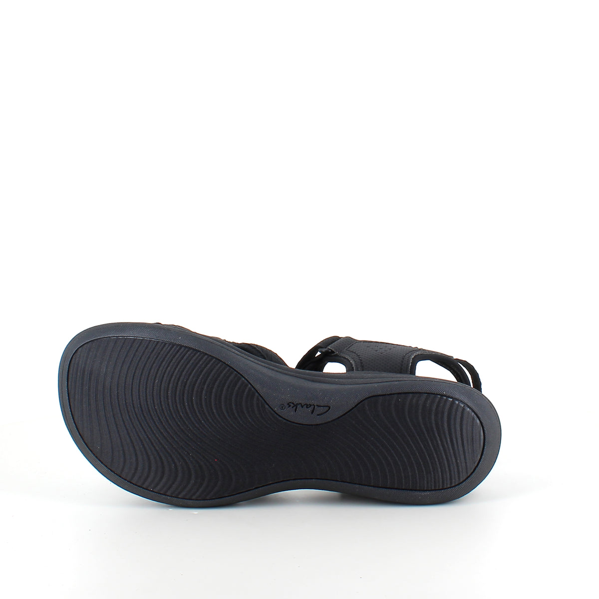 Clarks Cloudsteppers sandal i sort – let og stødabsorberende komfort