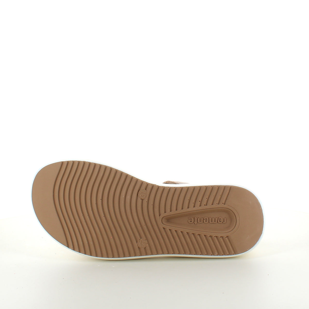 Remonte sandal i beige med hvid bund – komfort & fleksibilitet