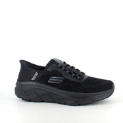 Sort Skechers Slip-ins sneaker med strikket overdel og elastiksnøre