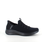 Sort Skechers Slip-ins sneaker med stretchoverdel