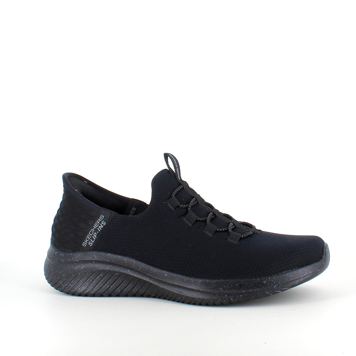 Sort Skechers Slip-ins sneaker med stretchoverdel